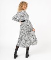 Robe de grossesse empire longue et fluide col cache-cœur
